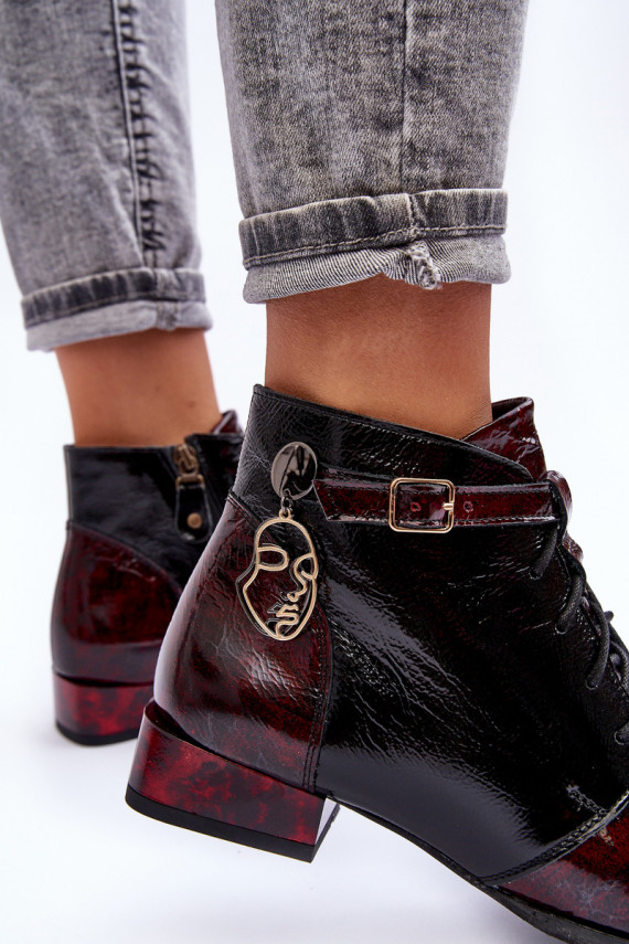 Women's Leather Boots Shoes Maciejka 5743A-23 Burgundy