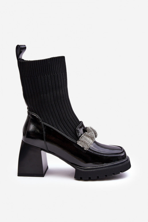 Women's Ankle Boots with Sock Heel D&A MR870-41 Black