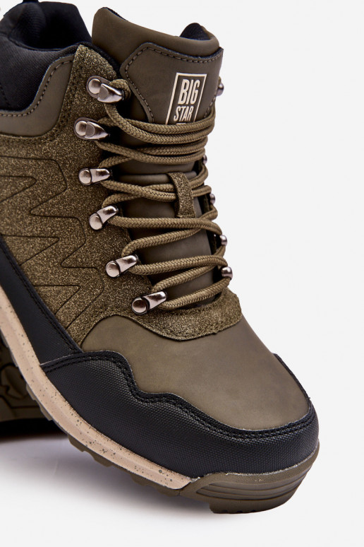 Women's High Trekking Shoes Big Star KK274609 Camel