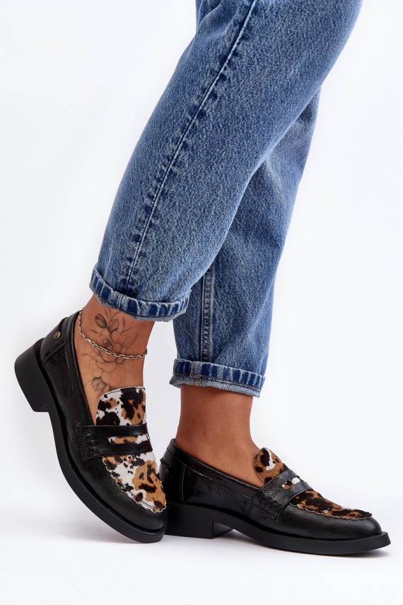 Women's Leather Loafers Maciejka 06250-01 Black