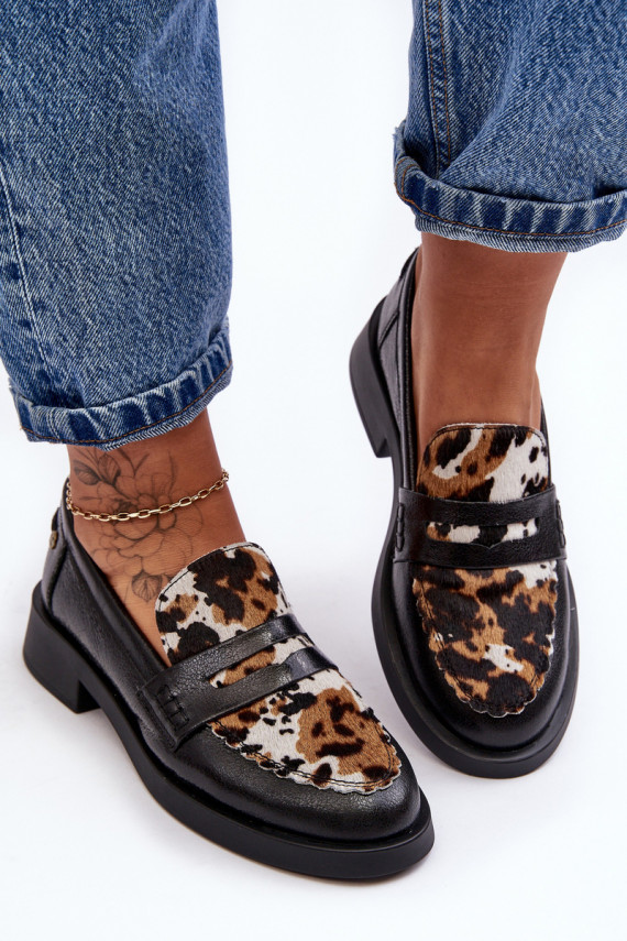 Women's Leather Loafers Maciejka 06250-01 Black