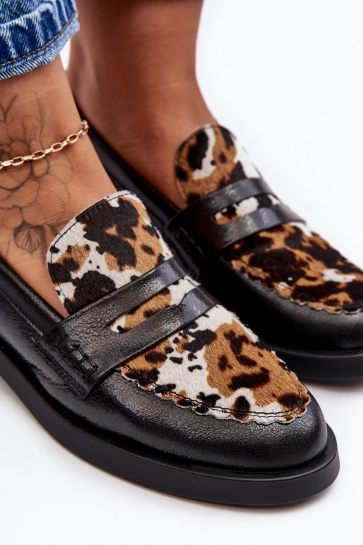 Women's Leather Loafers Maciejka 06250-01 Black