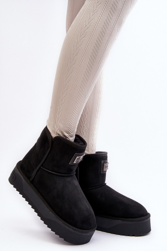 Vegan Waterproof Snow Boots On Platform DFranklin DFSH371004 Black