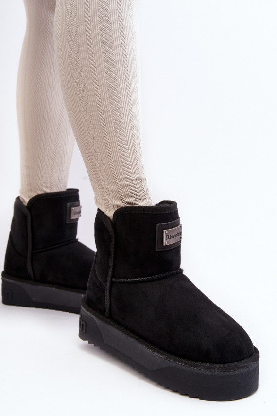 Vegan Waterproof Snow Boots On Platform DFranklin DFSH371004 Black