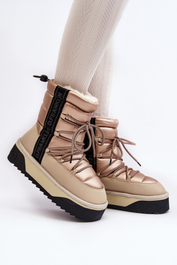 Women's Snow Boots On Thick Sole Vegan DFranklin DFSH371006 Beige 2