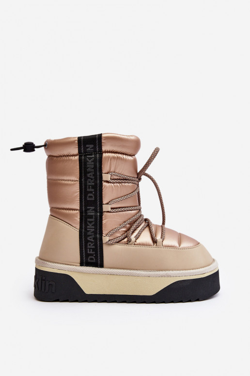 Women's Snow Boots On Thick Sole Vegan DFranklin DFSH371006 Beige