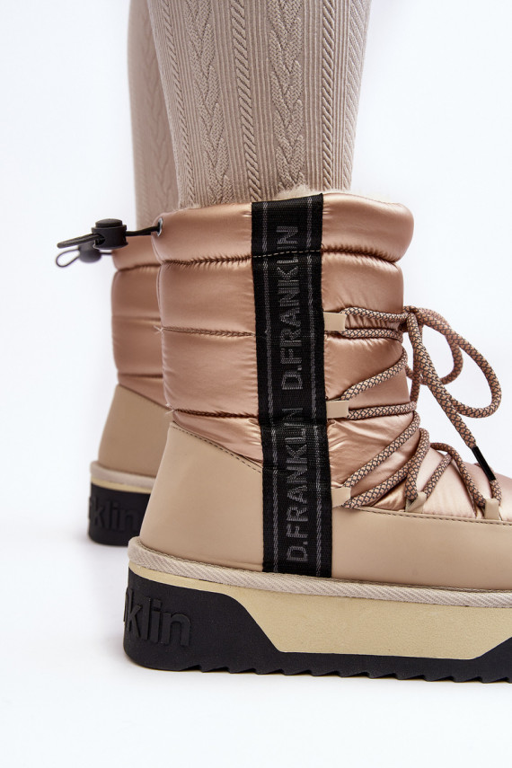 Women's Snow Boots On Thick Sole Vegan DFranklin DFSH371006 Beige