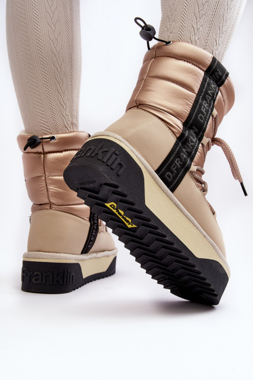Women's Snow Boots On Thick Sole Vegan DFranklin DFSH371006 Beige