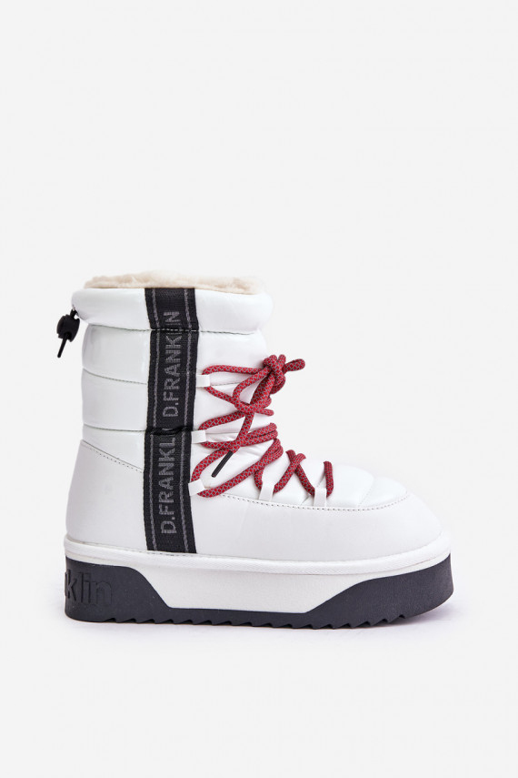 Women's snow boots with thick vegan sole D.Franklin DFSH371007 White