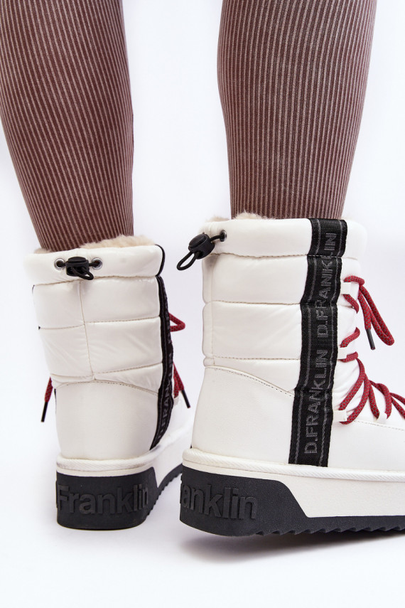 Women's snow boots with thick vegan sole D.Franklin DFSH371007 White