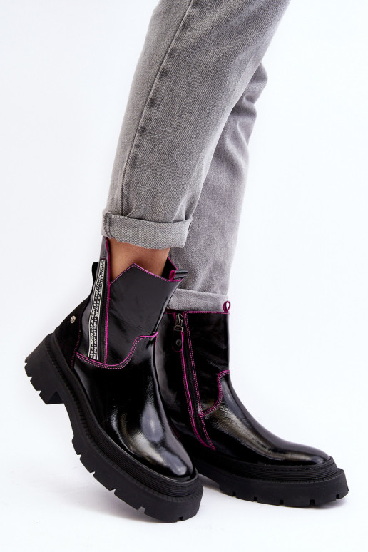 Leather Women's Boots Maciejka 06236-15 Black