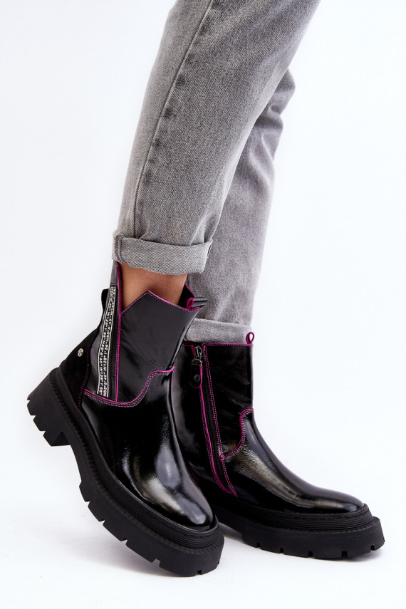 Leather Women's Boots Maciejka 06236-15 Black