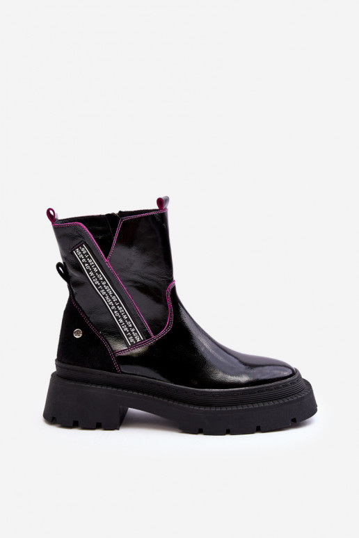 Leather Women's Boots Maciejka 06236-15 Black
