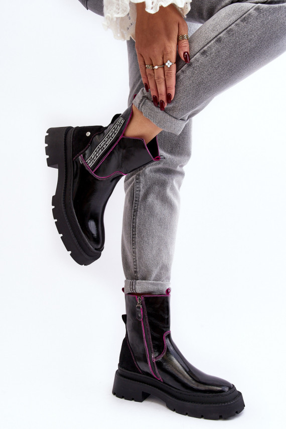 Leather Women's Boots Maciejka 06236-15 Black