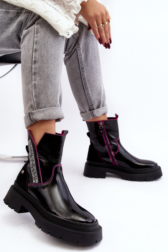 Leather Women's Boots Maciejka 06236-15 Black