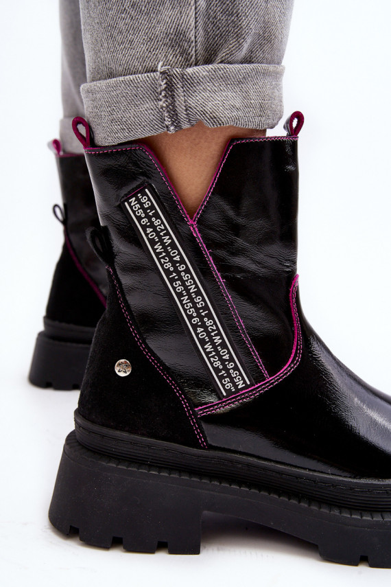 Leather Women's Boots Maciejka 06236-15 Black
