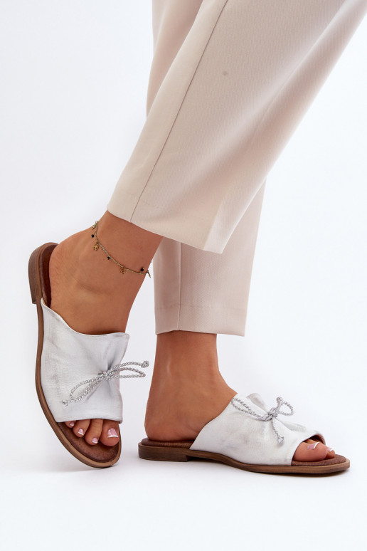 Leather Women's Sandals Zazoo 2659/005 Silver