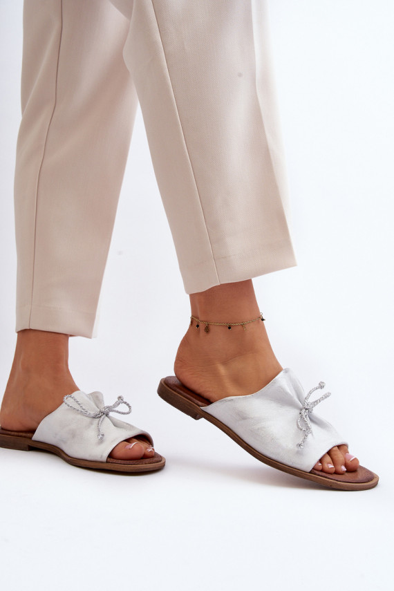 Leather Women's Sandals Zazoo 2659/005 Silver