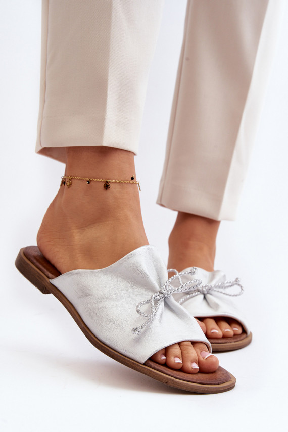 Leather Women's Sandals Zazoo 2659/005 Silver