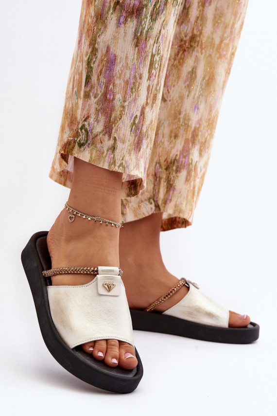 Leather Women's Sandals Zazoo 2659/005 Silver