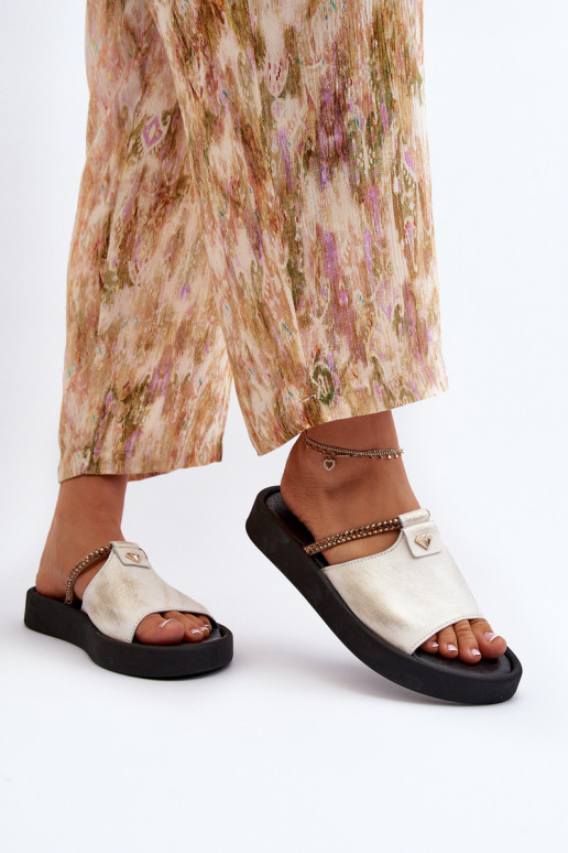 Leather Women's Sandals Zazoo 2659/005 Silver
