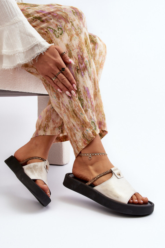 Leather Women's Sandals Zazoo 2659/005 Silver