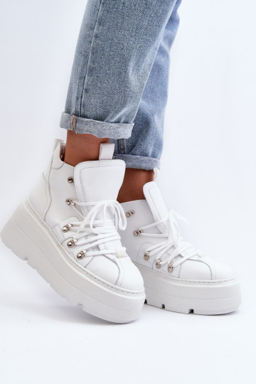 Zazoo 3416 Leather Women's Sports Shoes White 2