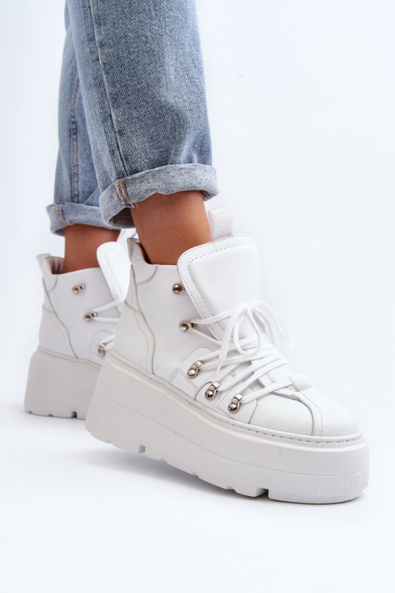 Zazoo 3416 Leather Women's Sports Shoes White