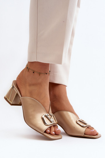 Elegant Women's High Heel Sandals Laura Messi 2771 Gold 2