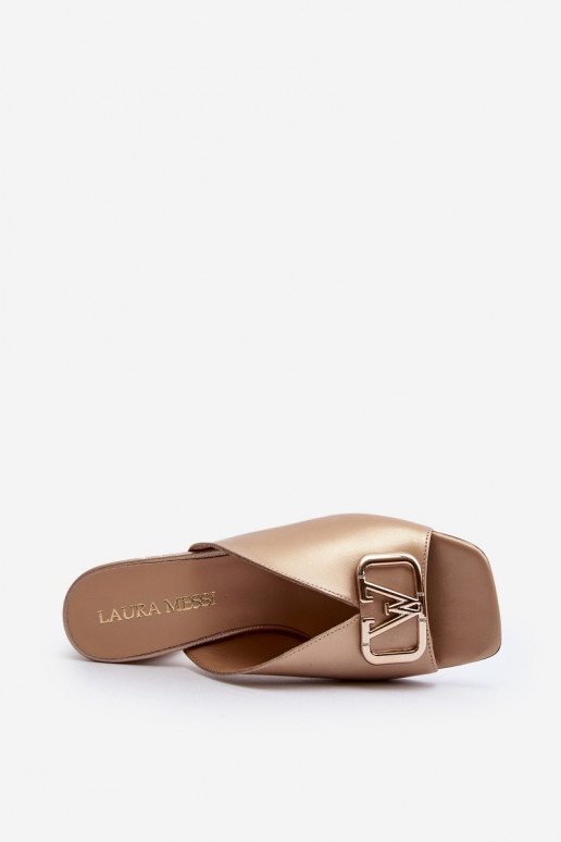 Elegant Women's High Heel Sandals Laura Messi 2771 Gold
