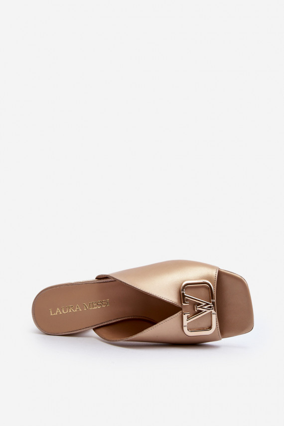 Elegant Women's High Heel Sandals Laura Messi 2771 Gold