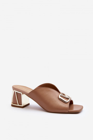 Elegant Women's Heeled Sandals Laura Messi 2771 Beige