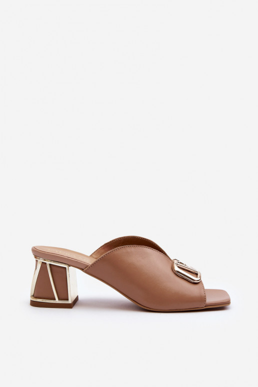 Elegant Women's Heeled Sandals Laura Messi 2771 Beige