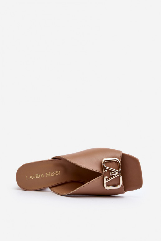Elegant Women's Heeled Sandals Laura Messi 2771 Beige