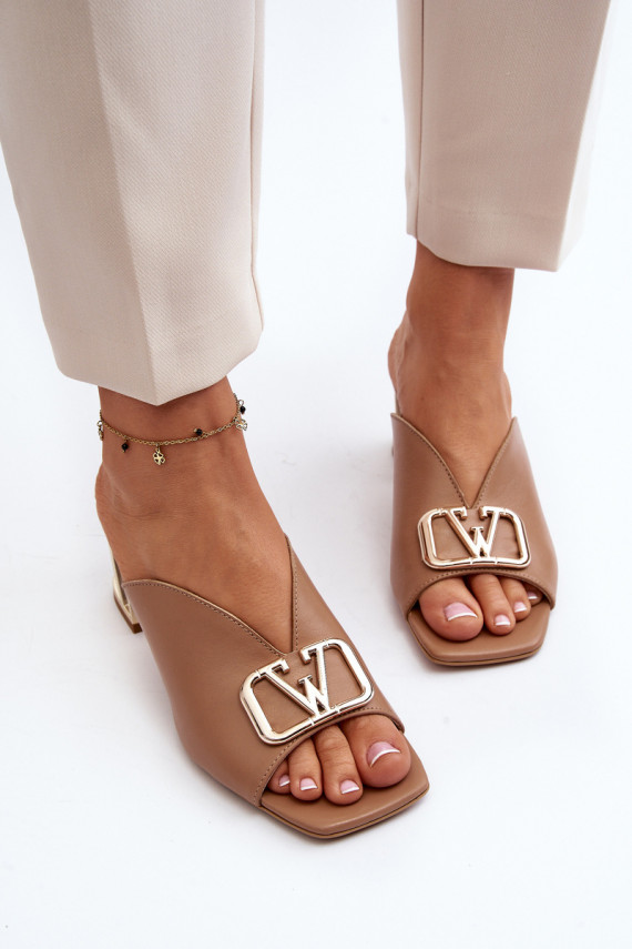 Elegant Women's Heeled Sandals Laura Messi 2771 Beige