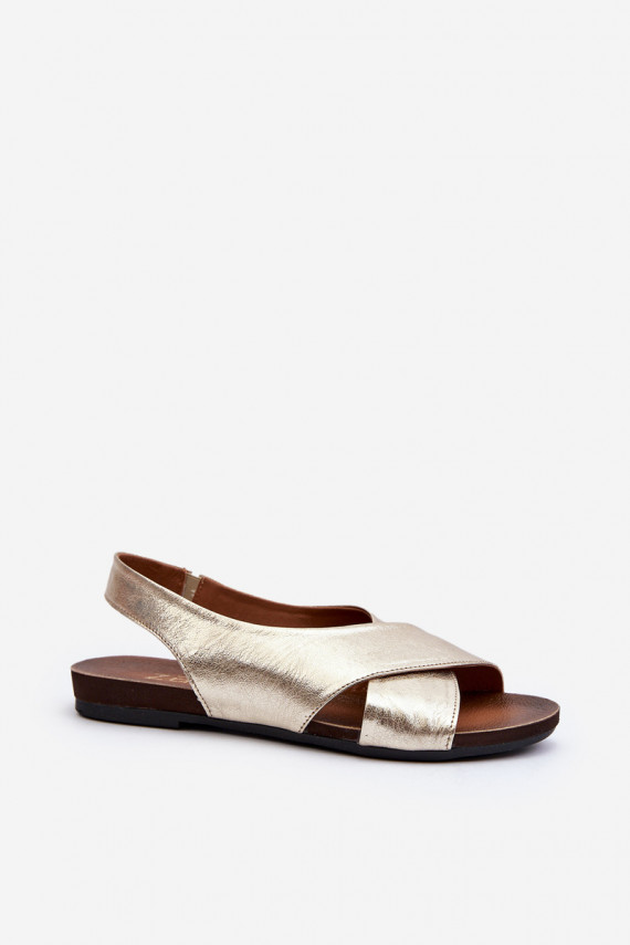 Zazoo 40407 Women's Leather Sandals Gold