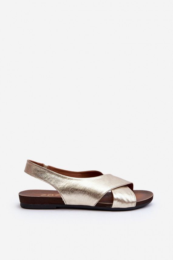 Zazoo 40407 Women's Leather Sandals Gold