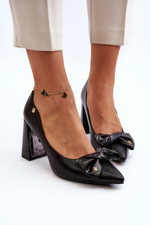 Black Bow Pump Heels by Ariemessa