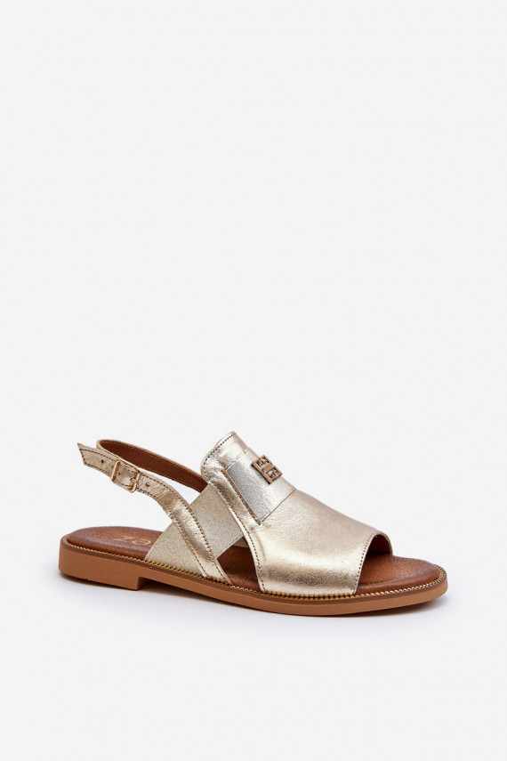 Zazoo 40385 Women's Leather Sandals Gold