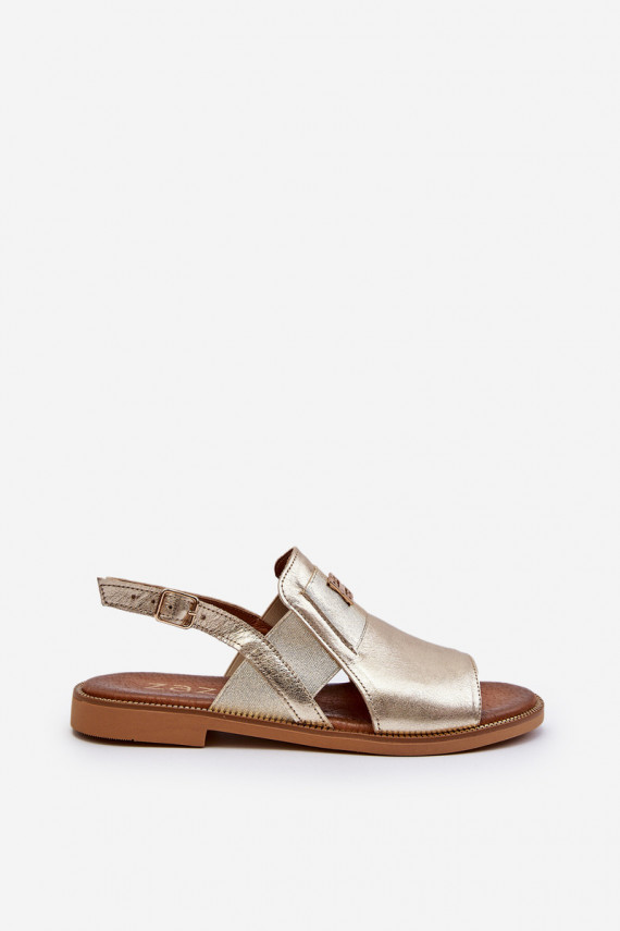 Zazoo 40385 Women's Leather Sandals Gold
