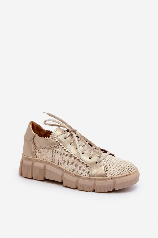 Women's Leather Shoes Maciejka 05850-22 Light Beige