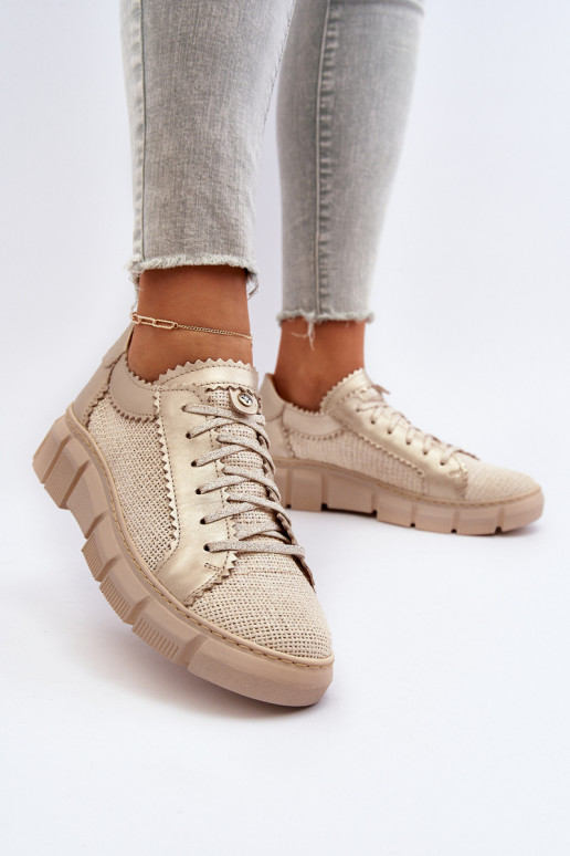 Women's Leather Shoes Maciejka 05850-22 Light Beige