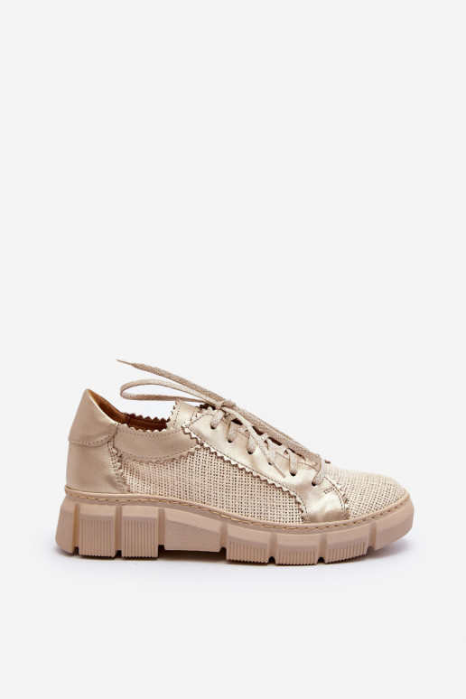 Women's Leather Shoes Maciejka 05850-22 Light Beige