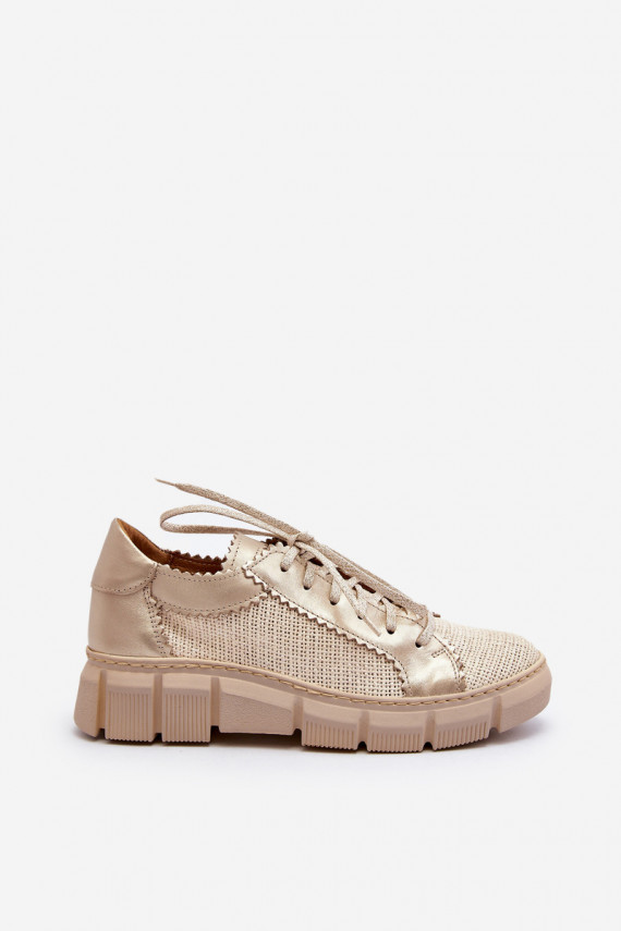 Women's Leather Shoes Maciejka 05850-22 Light Beige