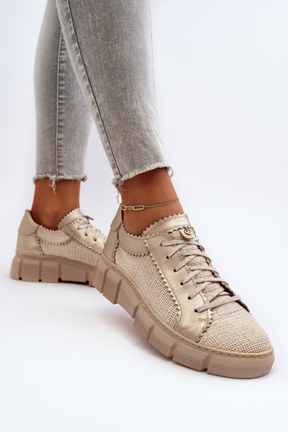 Women's Leather Shoes Maciejka 05850-22 Light Beige