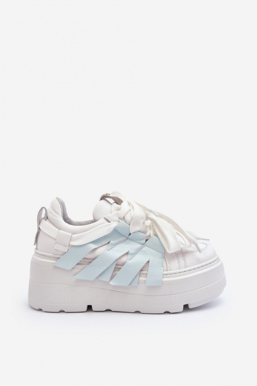 Blue Chunky Platform Sneakers Zazoo 2F-7033