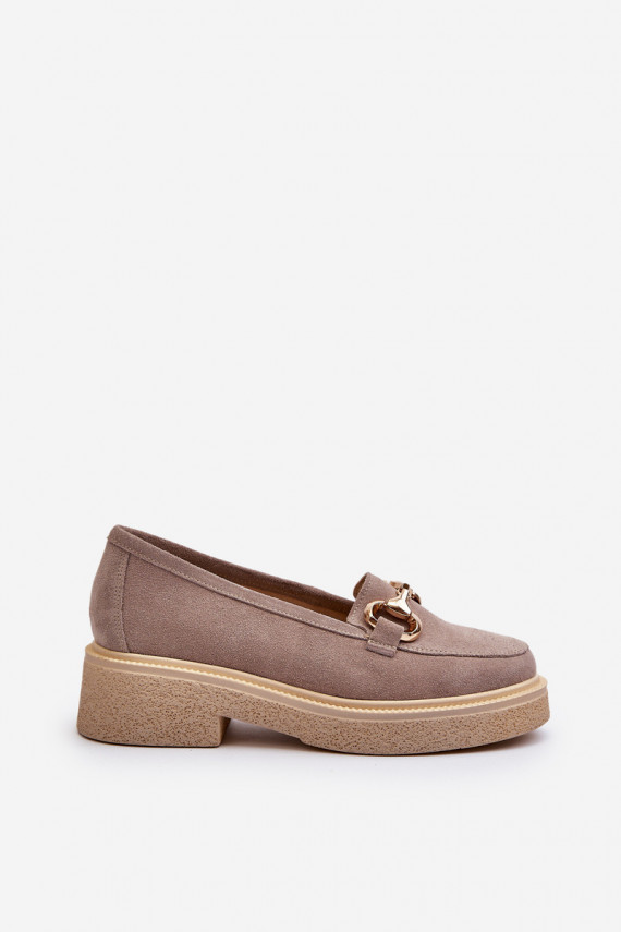 Zazoo 3429 Suede Women's Moccasins With Decoration Brown