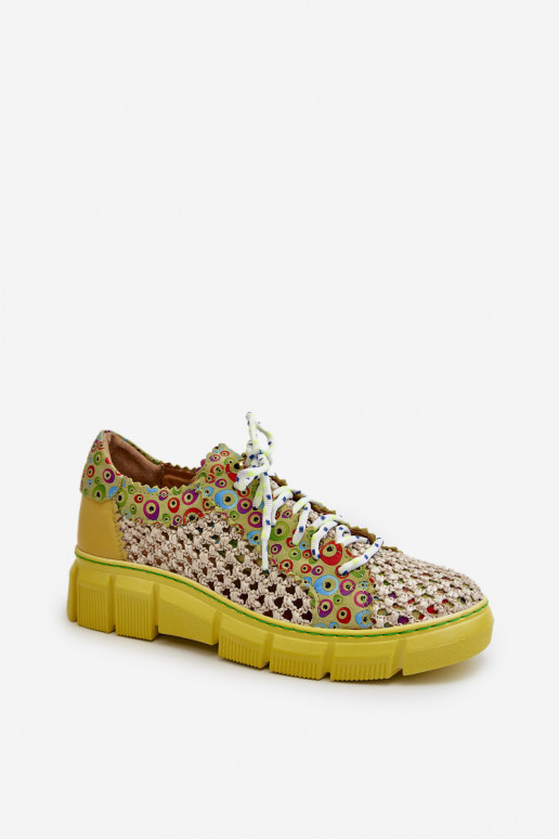 Women's Leather Loafers Maciejka 05850-09 Lime