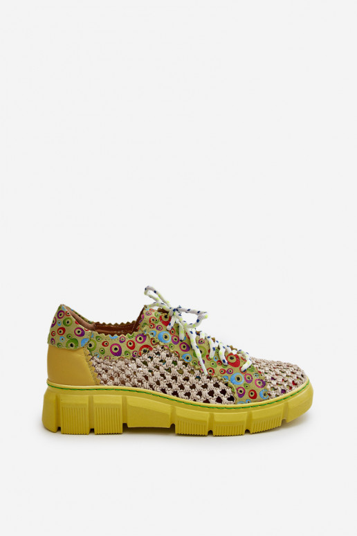 Women's Leather Loafers Maciejka 05850-09 Lime