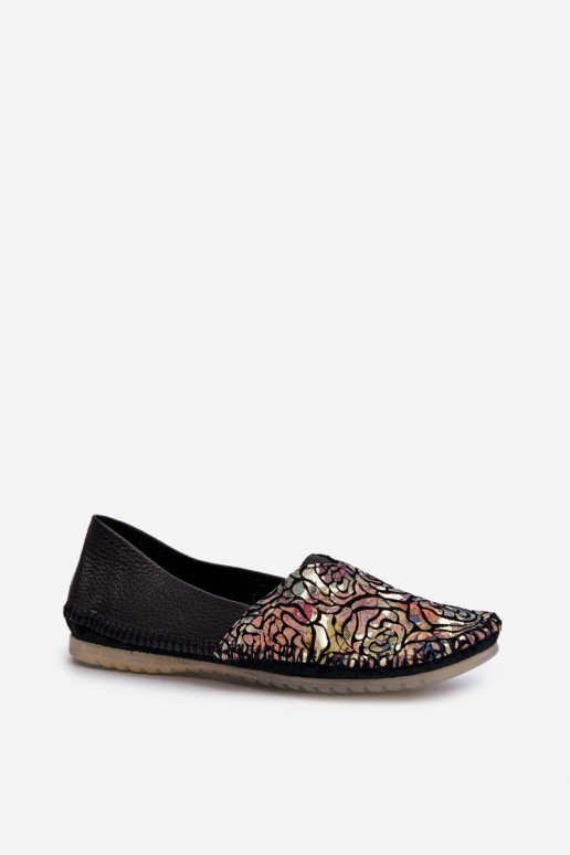 Women's Leather Ballerina Flats Maciejka 1930B Black